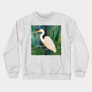 Everglades National Park, Great Egret Crewneck Sweatshirt